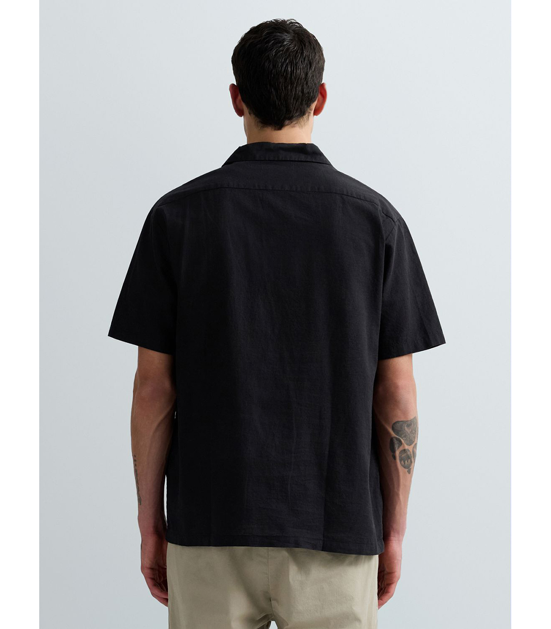 リネンコットンリラックスフィットシャツ 詳細画像 ブラック 3